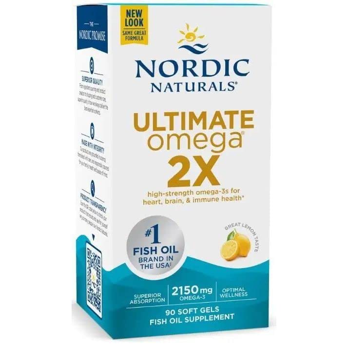 Nordic Naturals Ultimate Omega 2X | 2150mg Omega-3 | Lemon Flavor