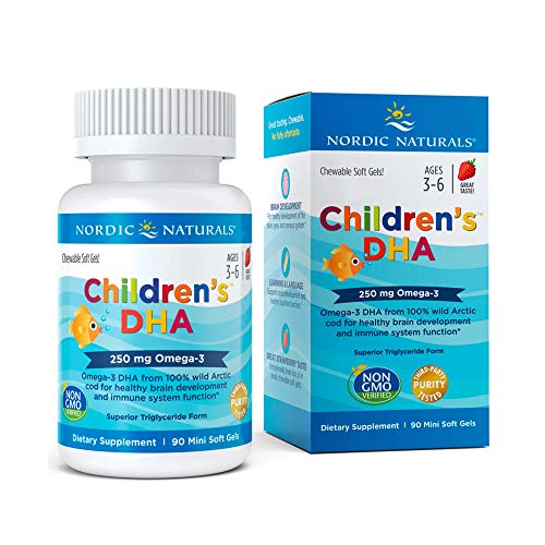Nordic Naturals Children’s DHA | 250mg Omega-3 per serving with Wild Artic Cod | Ages 3yrs-6yrs |