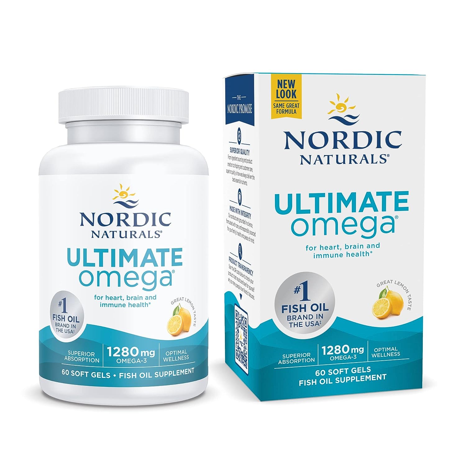Nordic Naturals Ultimate Omega, 1280 mg Omega-3, Lemon Flavor