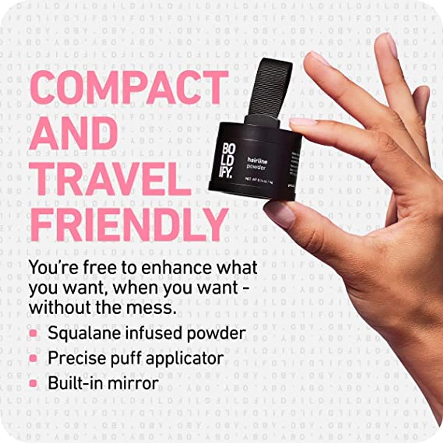 BOLDIFY Hairline Powder Instantly Conceals Hair Loss | Root Touch Up Hair Powder | Hair Toppers for Women & Men | Root Cover Up | Stain-Proof 48 Hour Formula-DARK BROWN.