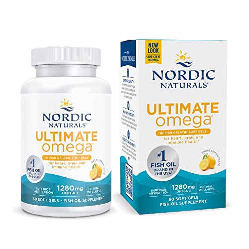 Nordic Naturals Ultimate Omega 3 Fish Oil In Fish Gelatin Softgels | 1280Mg Omega 3 Fish Oil Supplement For Pescatarian & Restricted Diets