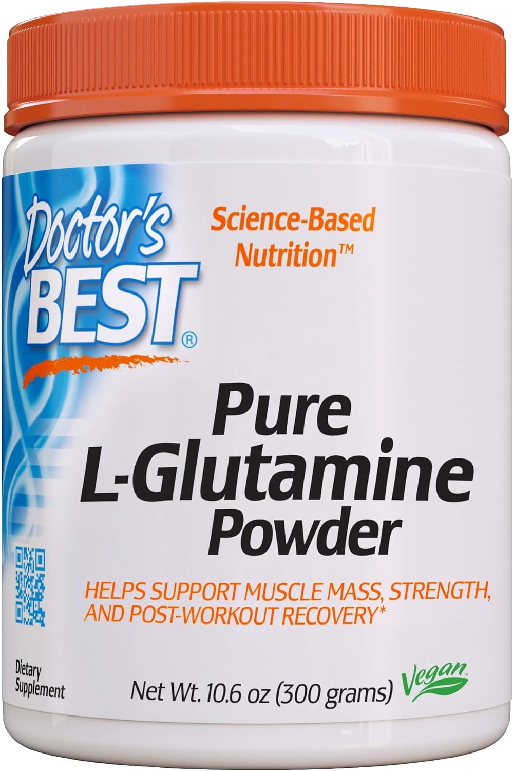 Doctor's Best Pure L-Glutamine Powder 5gm, Supports Muscle Mass, Strength & Post-Workout Recovery, Amino Acid