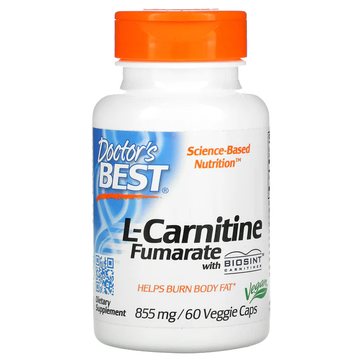 Doctor's Best L-Carnitine Fumarate with Biosint Carnitines 855 mg per serving | 60 Veggie Caps