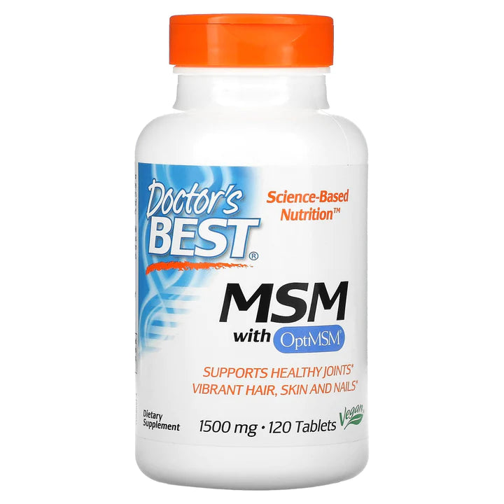 Doctor's Best MSM with OptiMSM 1,500 mg per serving | 120 Tablets