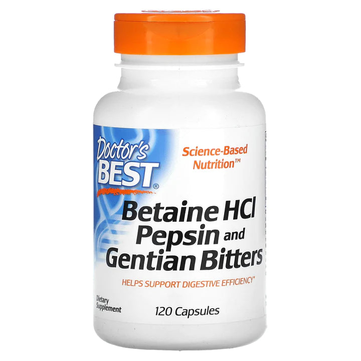 Doctor's Best Betaine HCL Pepsin and Gentian Bitters