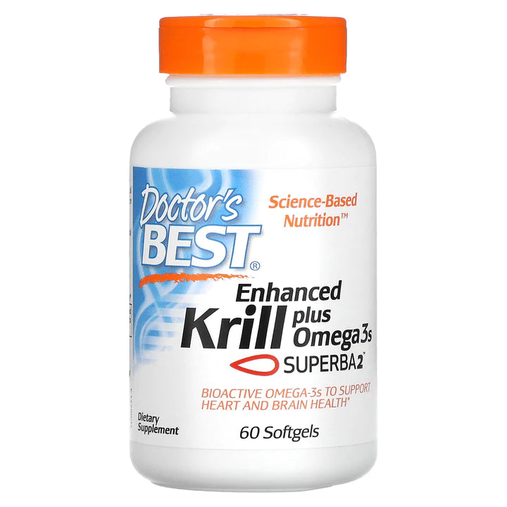 Doctor's Best Enhanced Krill Plus Omega3s with Superba Krill | 60 Softgels