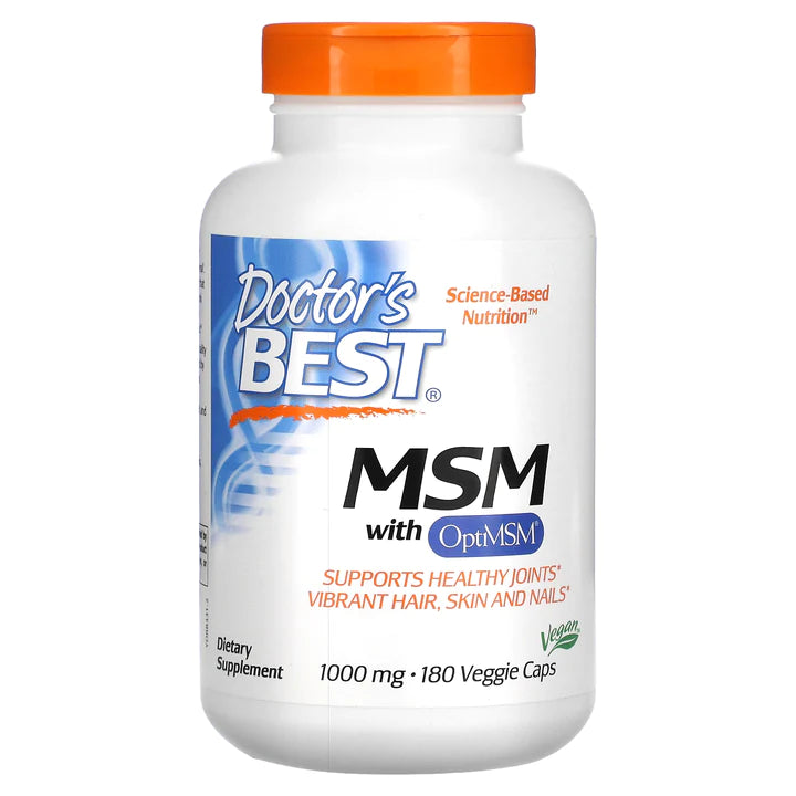 Doctor's Best MSM with OptiMSM 1,000 mg per serving | 180 Veggie Caps