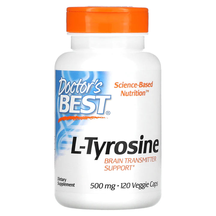 Doctor's Best L-Tyrosine, 500 mg per serving | 120 Veggie Caps