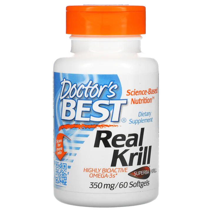 Doctor's Best Real Krill 350 mg per serving | 60 Softgels