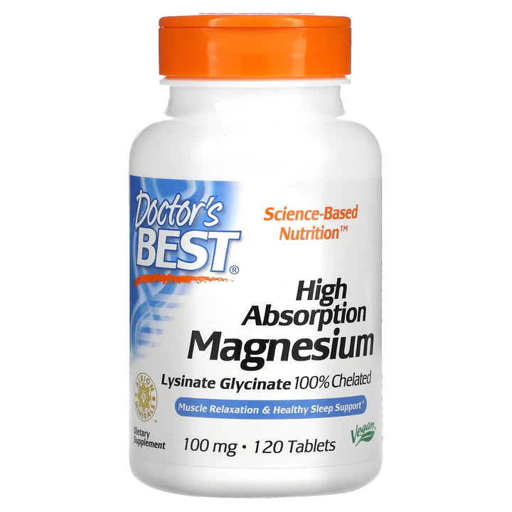 Doctor's Best High Absorption Magnesium 100 mg per serving