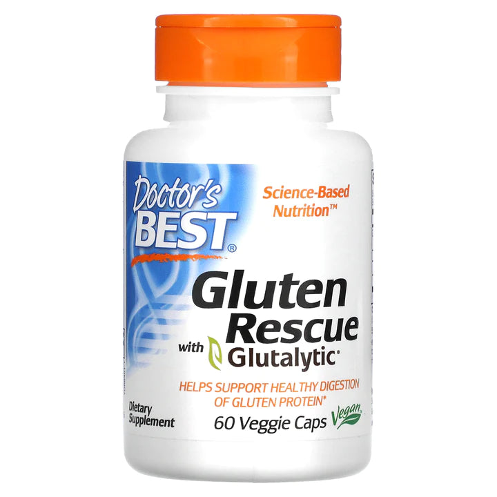 Doctor's Best Gluten Rescue with Glutalytic | 60 Veggie Caps