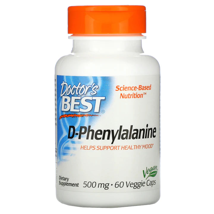 Doctor's Best D-Phenylalanine 500 mg per serving | 60 Veggie Caps