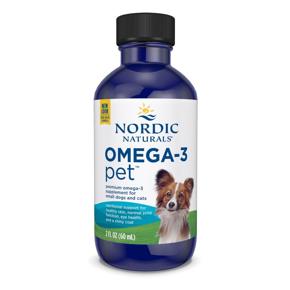 Nordic Naturals Omega-3 Pet | 294 mg Unflavored | Fish Oil for Small Dogs & Cats with EPA & DHA - Promotes Heart, Skin, Coat, Immune Health