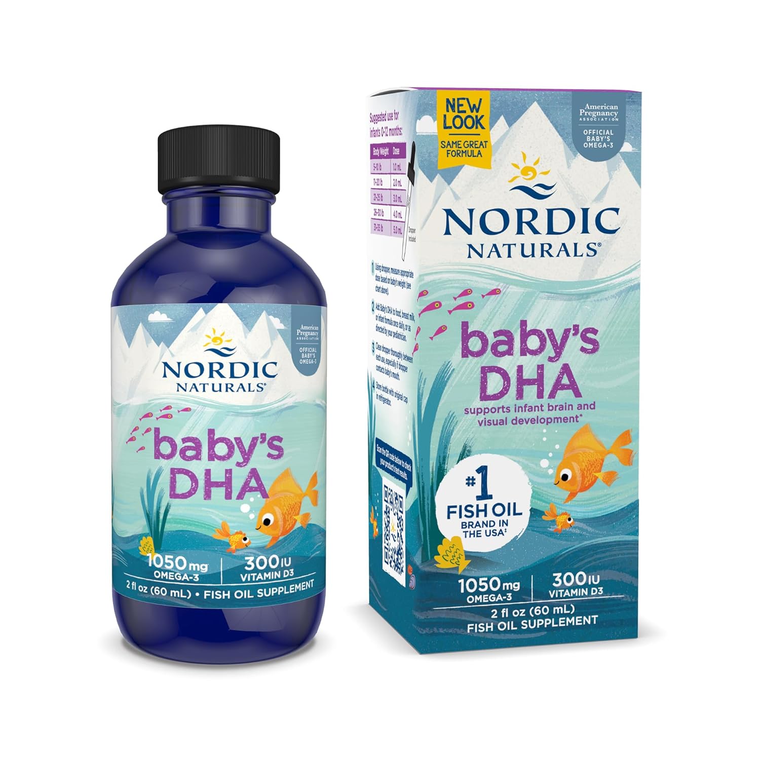 Nordic Naturals Baby’s DHA | 1050 mg Omega-3 + Vitamin D3 with Wild Artic Cod | Unflavored