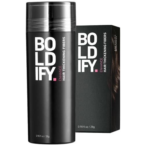 BOLDIFY Hair Fibers for Thickening Hair Undetectable & Natural - 28g Bottle - Completely Conceals Hair Loss in 15 Sec - Hair Thickener & Topper for Fine Hair for Women & Men- MEDIUM BROWN.