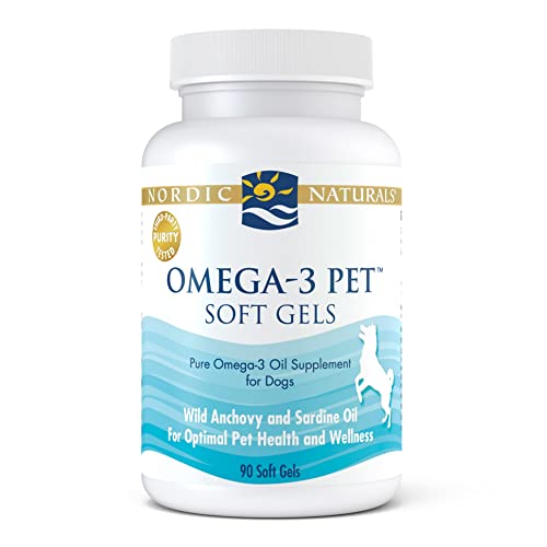 Nordic Naturals Omega 3 Pet Softgels | Pure Omega-3 Oil Supplement For Dogs