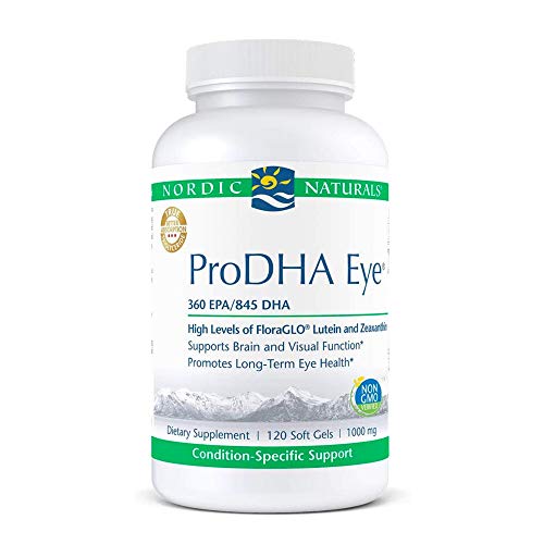 Nordic Naturals ProDHA Eye | 360mg EPA & 845mg DHA with FloraGLO Lutein & Zeaxanthin per serving