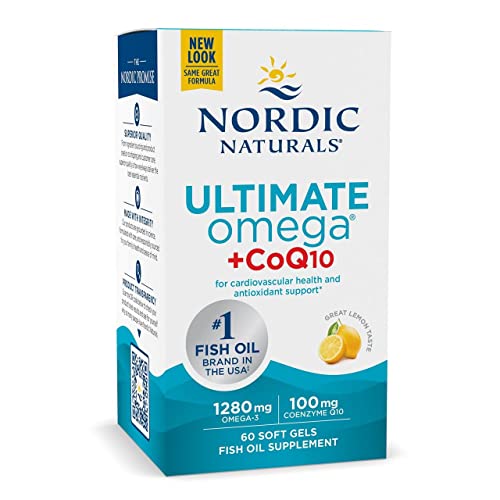 Nordic Naturals Ultimate Omega + CoQ10 | 1280mg Omega-3 + 100 mg CoQ10 per serving