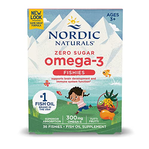 Nordic Naturals Zero Sugar Omega 3 Fishies | Fish Oil For Kids 300 Mg Omega 3 Gummy Chew For Kids Age 3+ Yrs