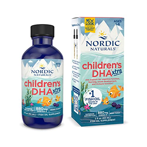 Nordic Naturals Children'S DHA Xtra | 880 mg Omega 3 Fish Oil From Arctic Cod Liver Oil | Kids Age 1-6 Yrs