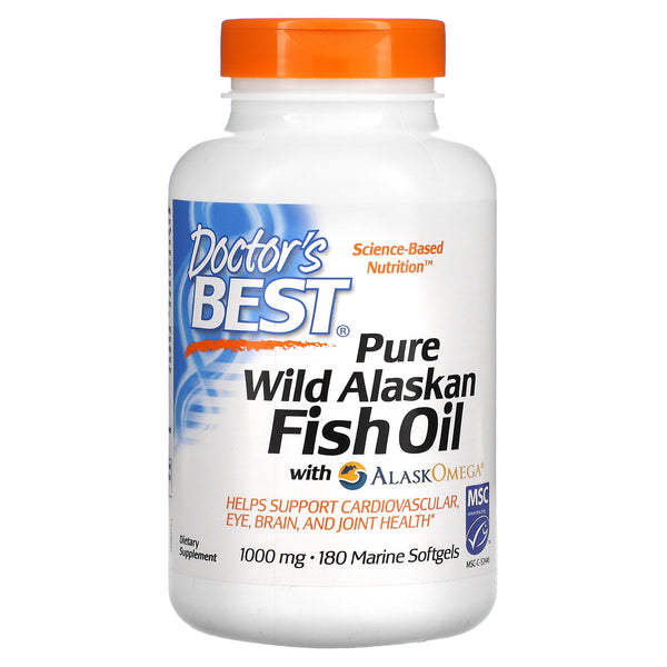 Doctor's Best Pure Wild Alaskan Fish Oil with Alask Omega 1,000 mg