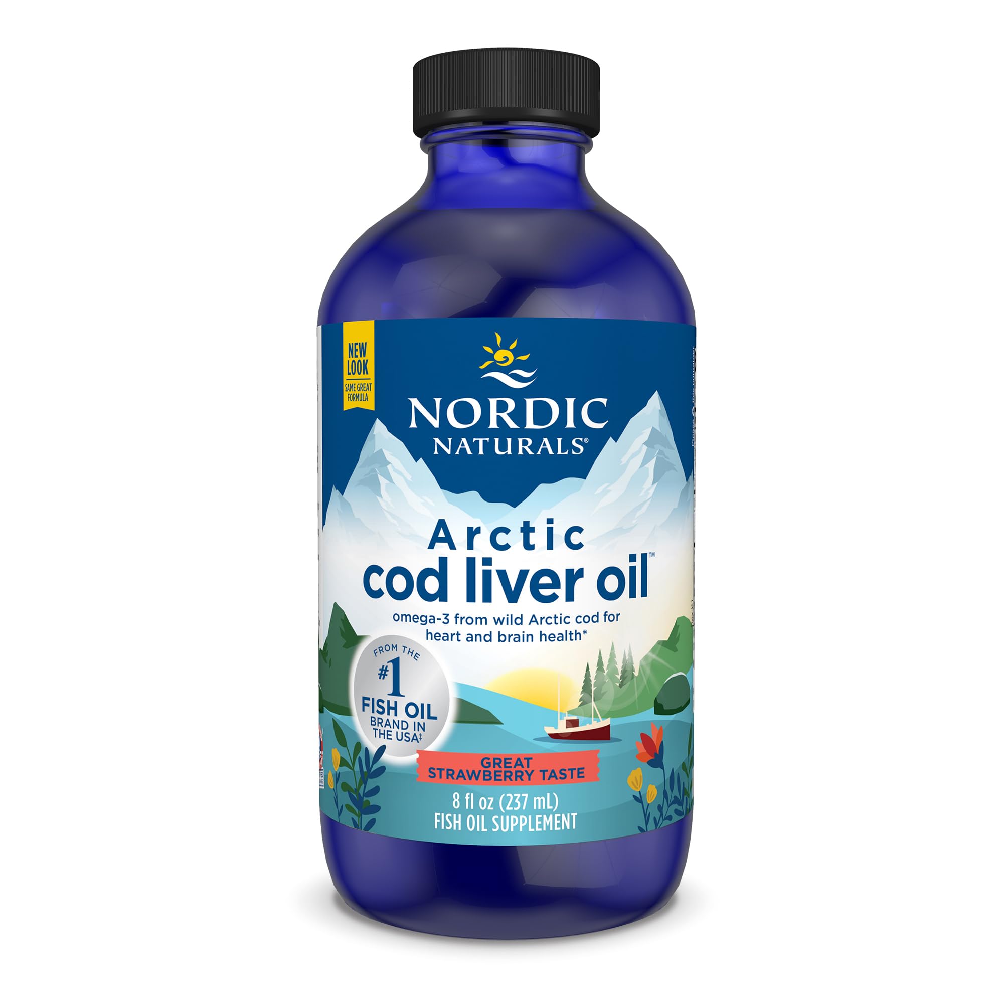 Nordic Naturals Arctic Cod Liver Oil | 1060 Mg Omega 3 Fish Oil EPA & DHA Supplement | Omega 3 Cod Liver Oil Liquid For Heart, Brain Health & Optimal Wellness